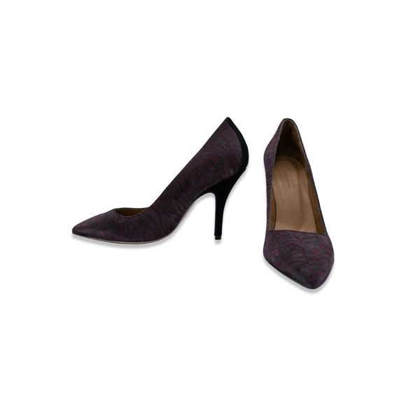 Isabel Marant Women's Maroon Animal Print Heels - Used - Size 39 - Picture 1 of 4